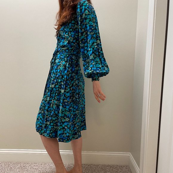 Floral Silk Blend Wrap Dress from GANNI - Picture 1 of 13
